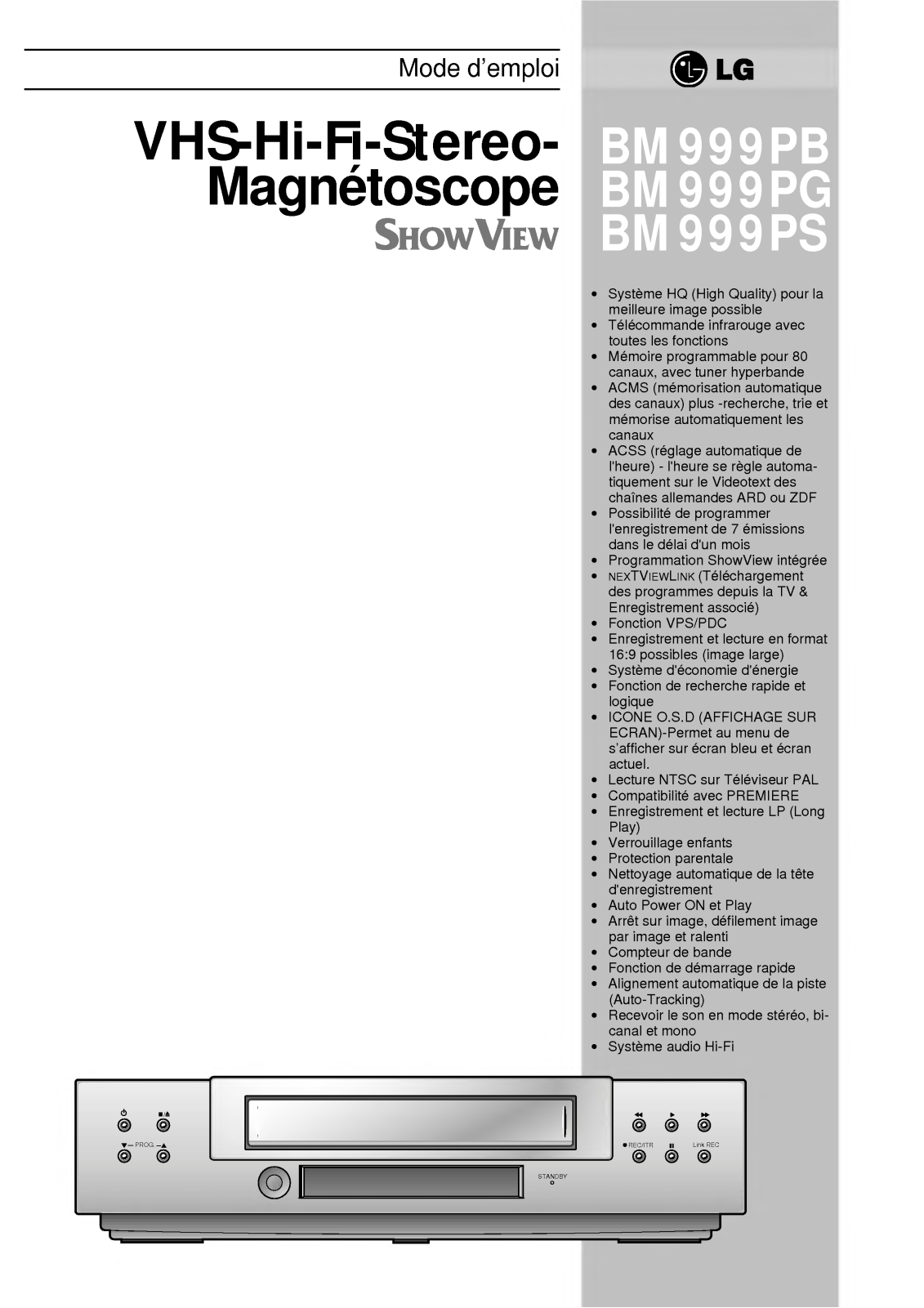 LG BM999PB User Manual