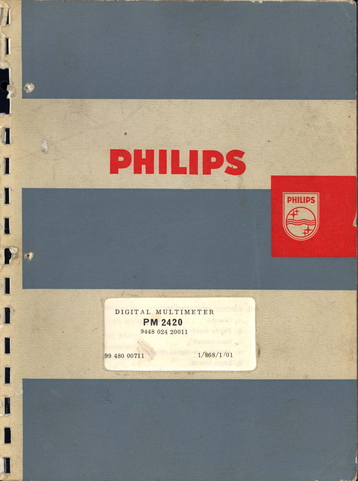 Philips pm2420 User Manual