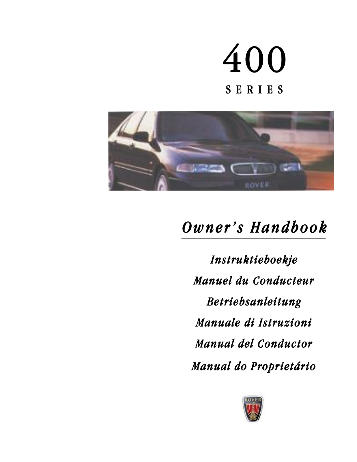 Rover 400 Manual