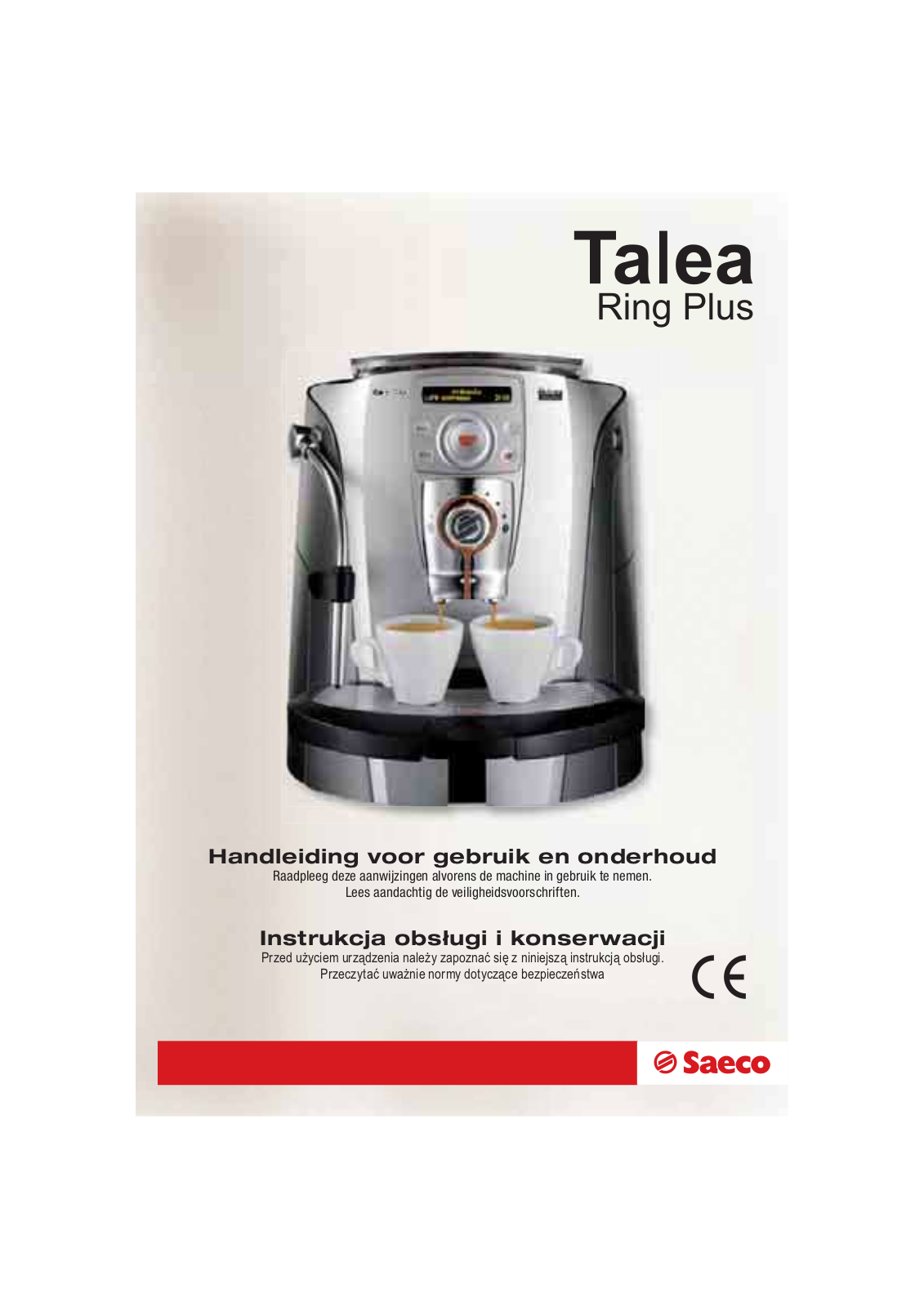Saeco TALEA RING PLUS User Manual