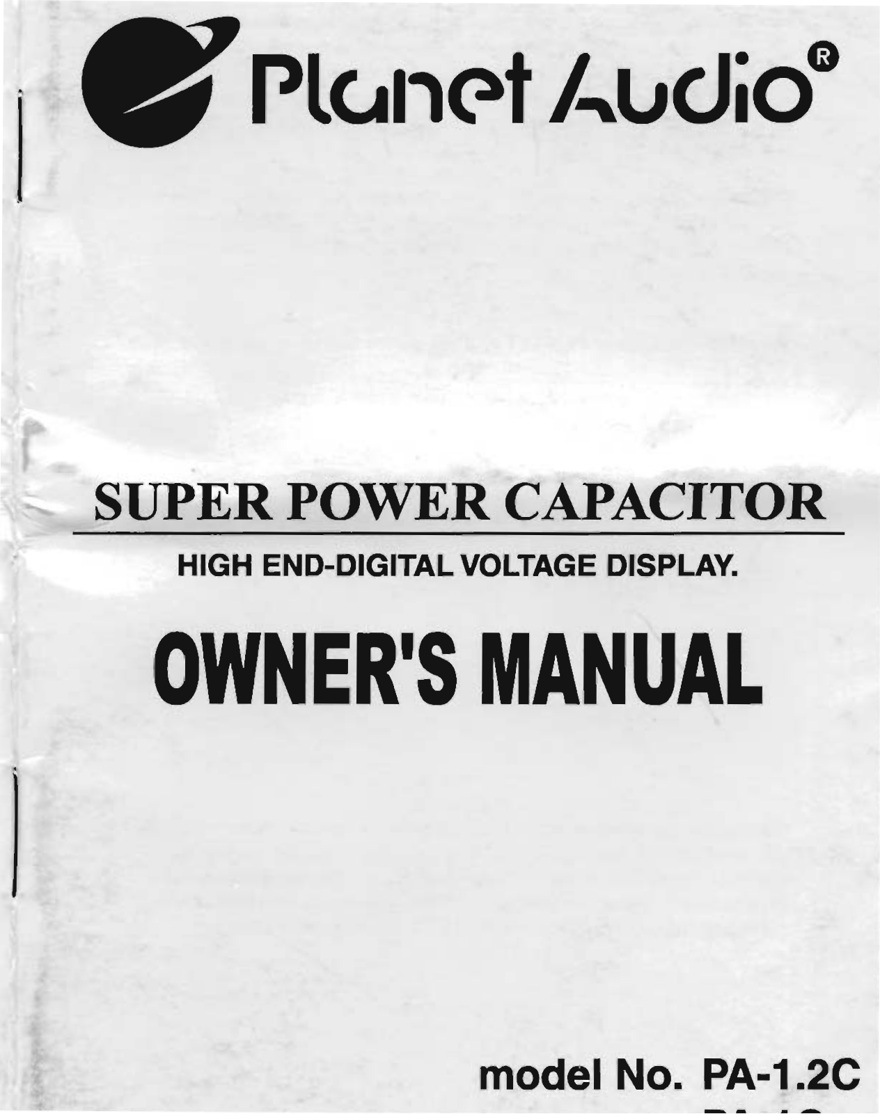 Planet Audio PA-1.2C Users Manual