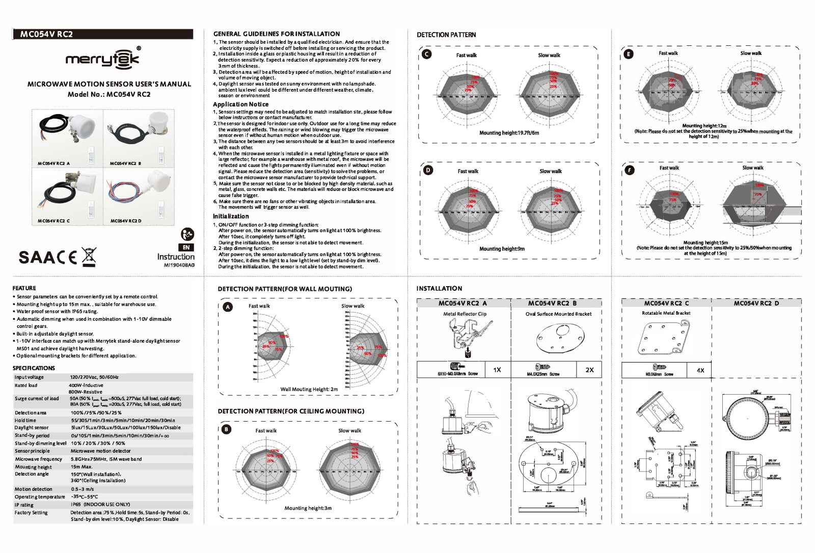 Merrytek Technology MC054VRC3 User Manual