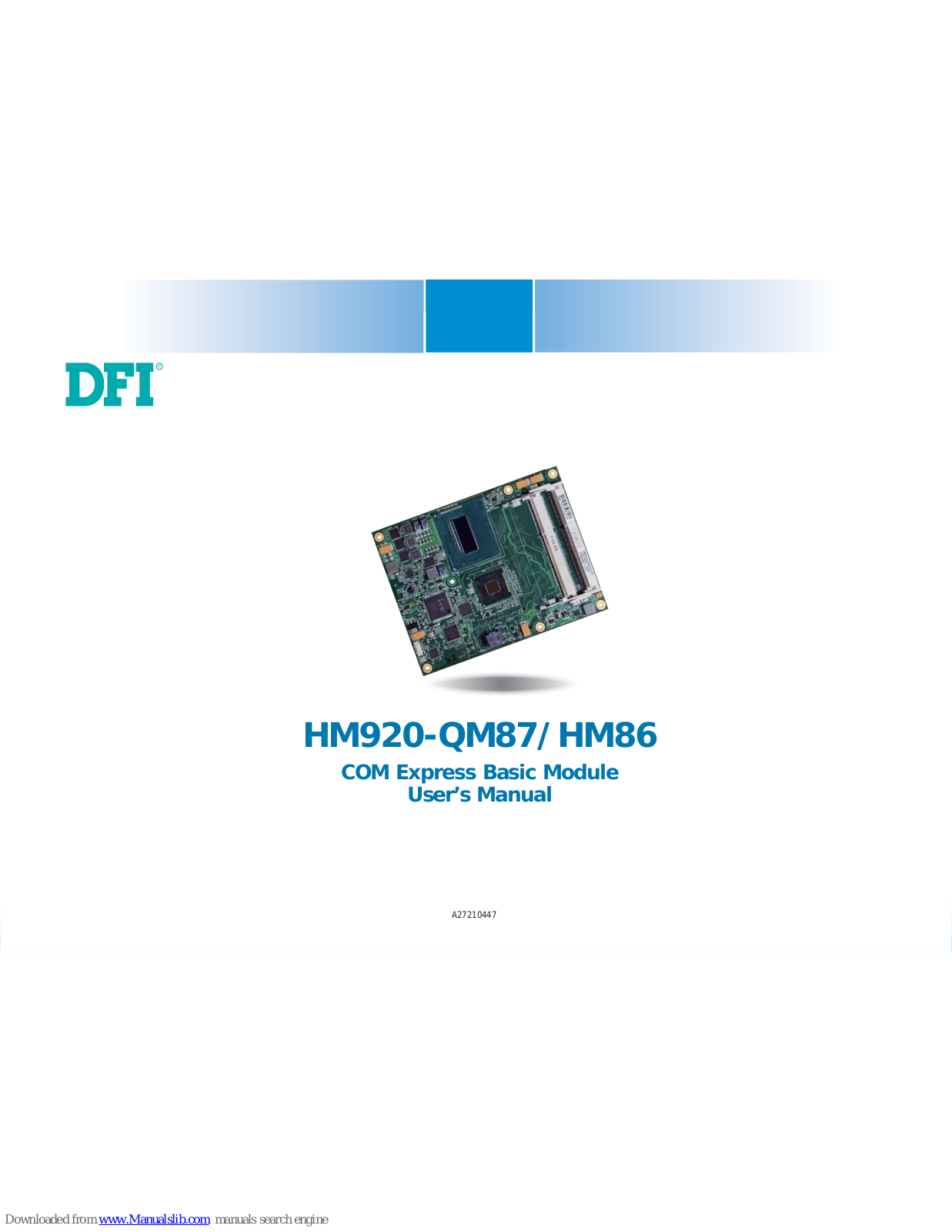 DFI HM920-QM87, HM86 User Manual