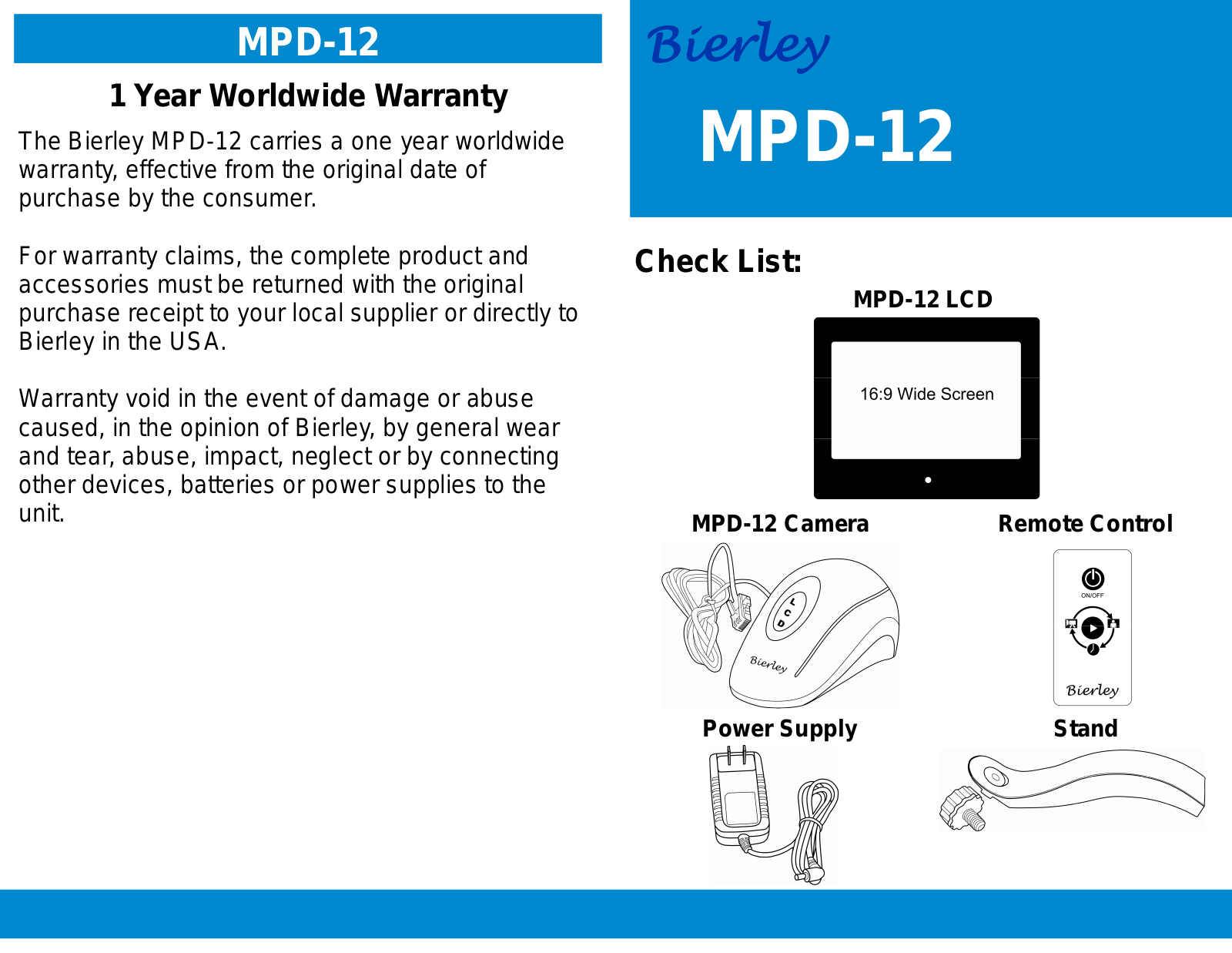 Bierley MPD-12 User manual - ManualMachine.com