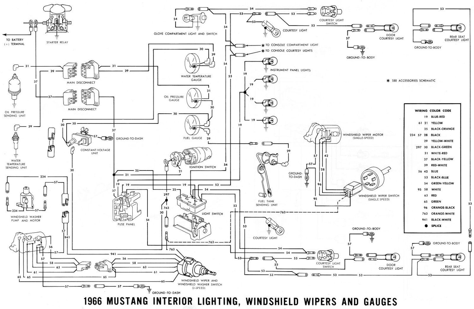 Ford 1966 mustang schematic