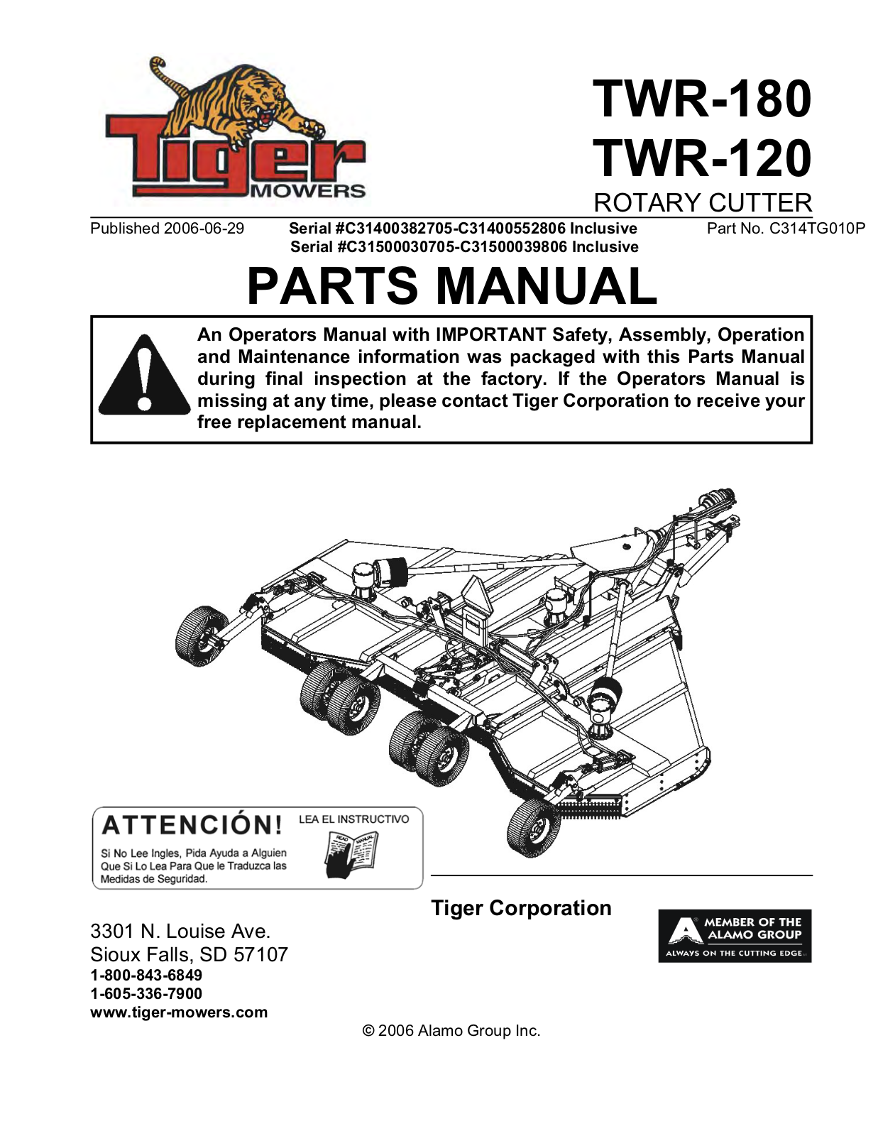 Tiger TWR-180 User Manual