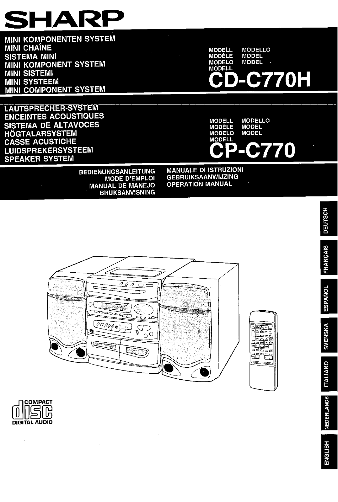 Sharp CP-C770, CD-C770H Manual