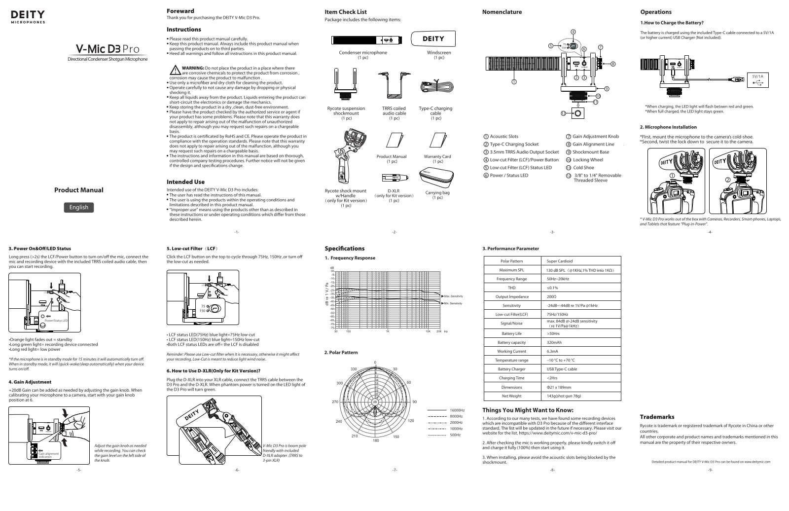 Deity V-Mic D3 Pro User Manual