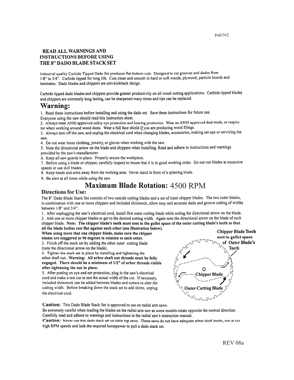 Harbor Freight Tools 40745 Product manual