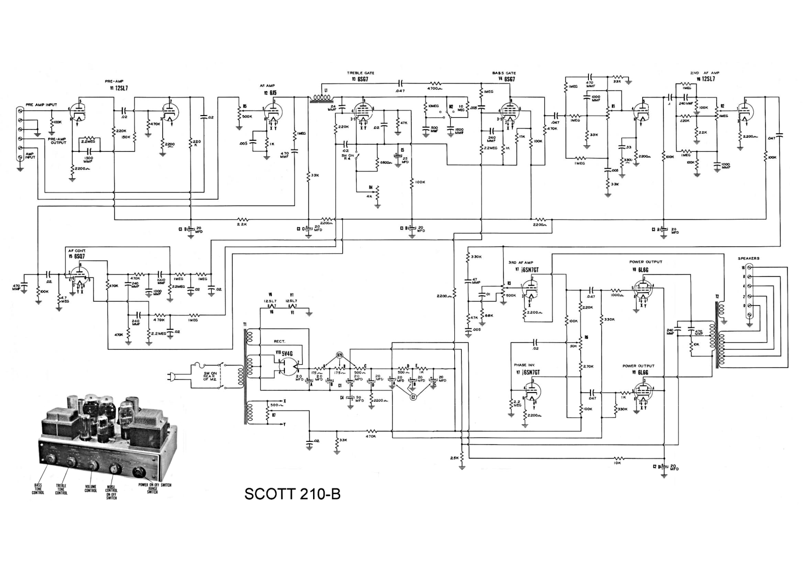 Scott 210B Schematic