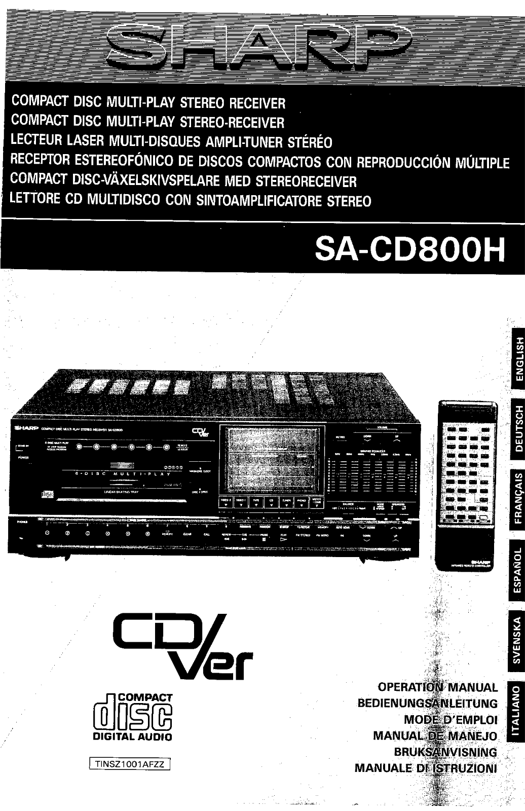 Sharp SA-CD800H User Manual