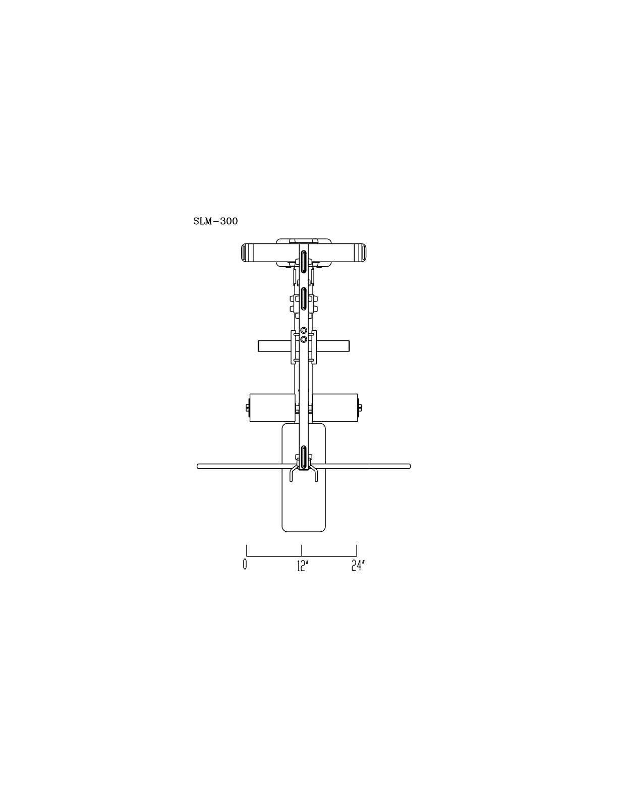 Body Solid SLM300G2, SLM300G3 Top View Schematics