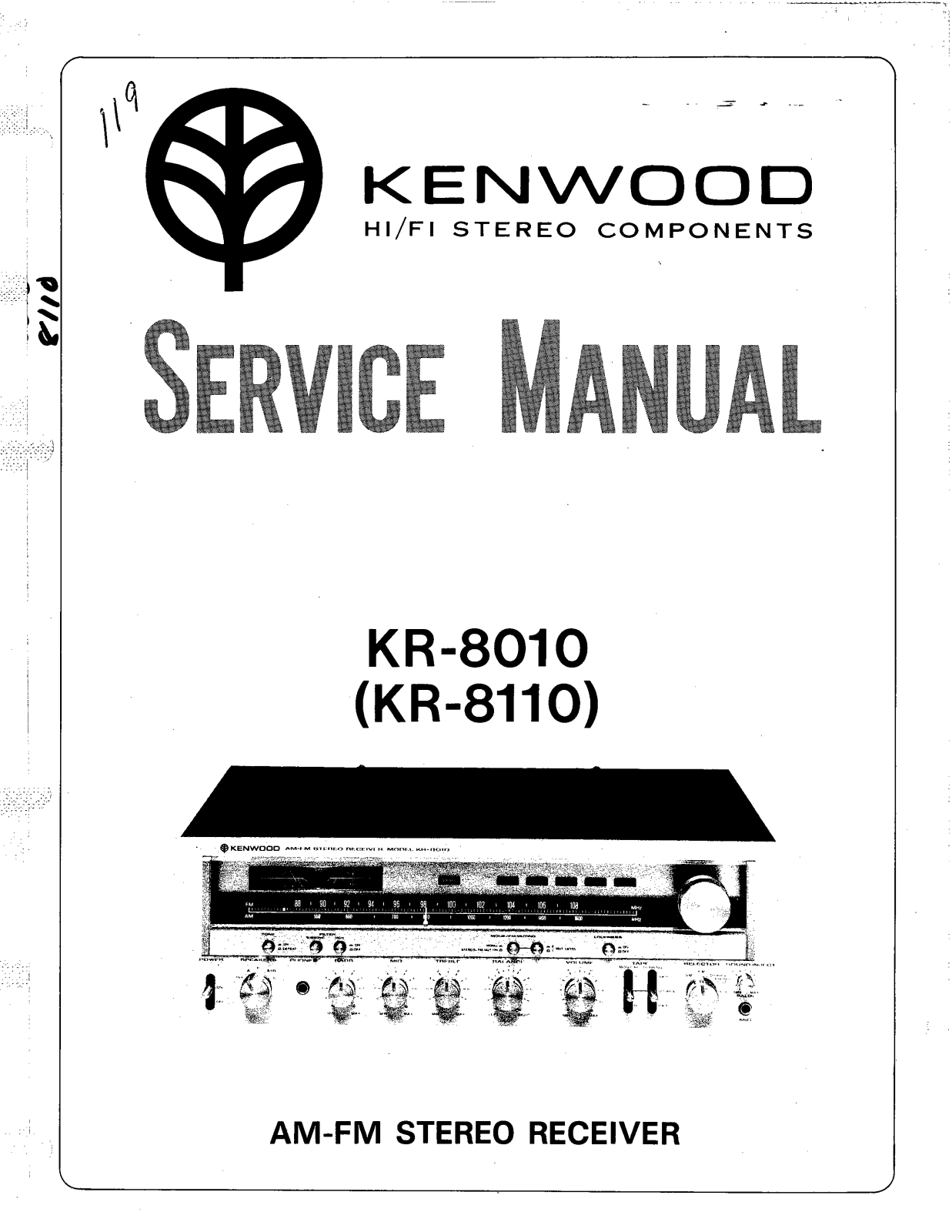 Kenwood KR-8010 Service Manual