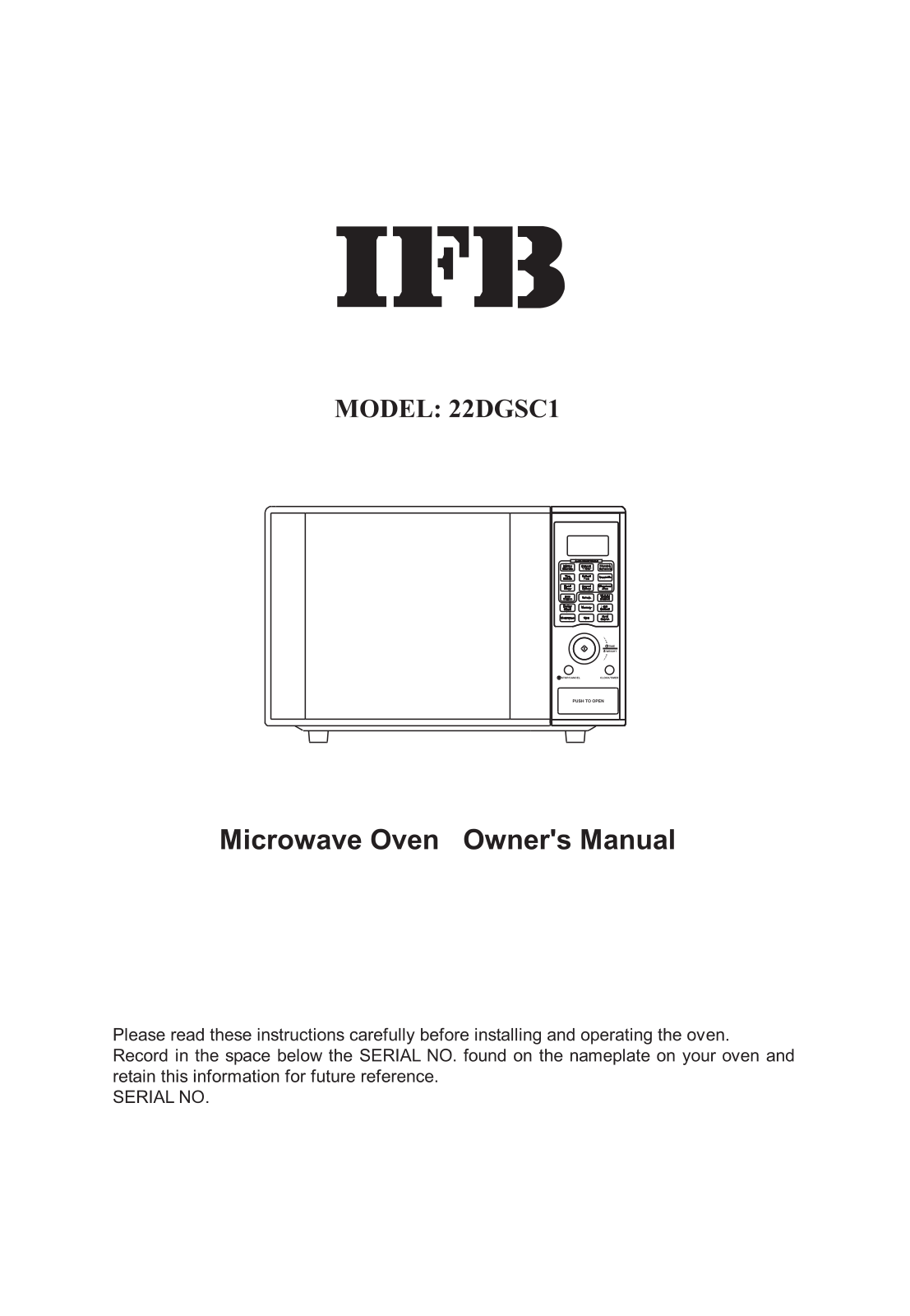 IFB Appliances 22DGSC1 User Manual