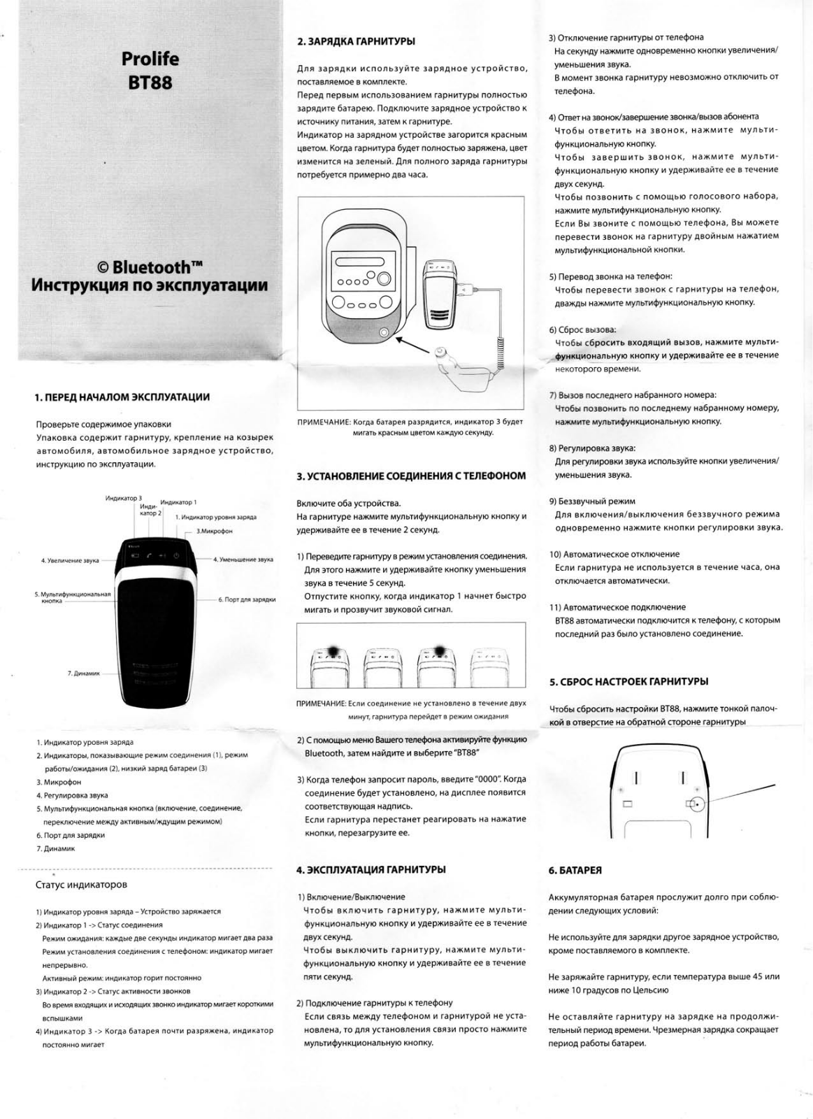 Prolife BT88 User Manual