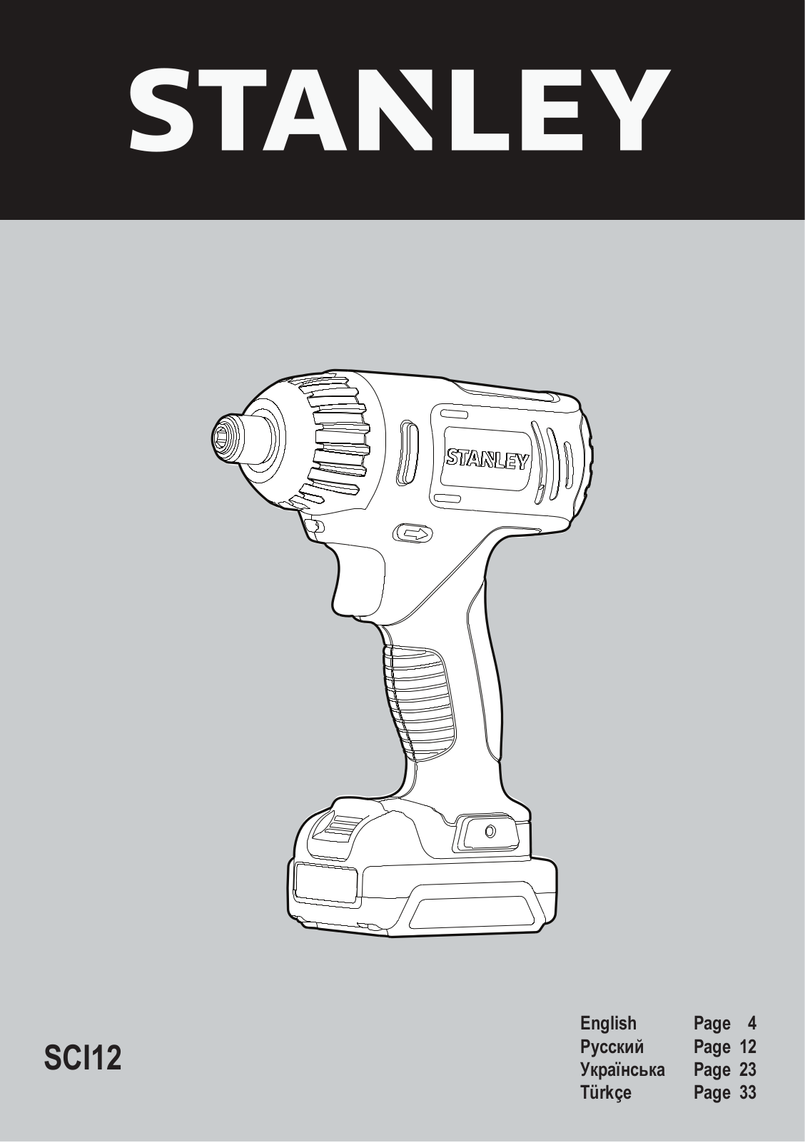 Stanley SCI12S2 User manual