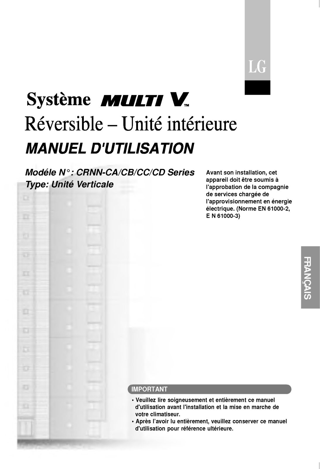 LG CRNN076CAA0 User Manual