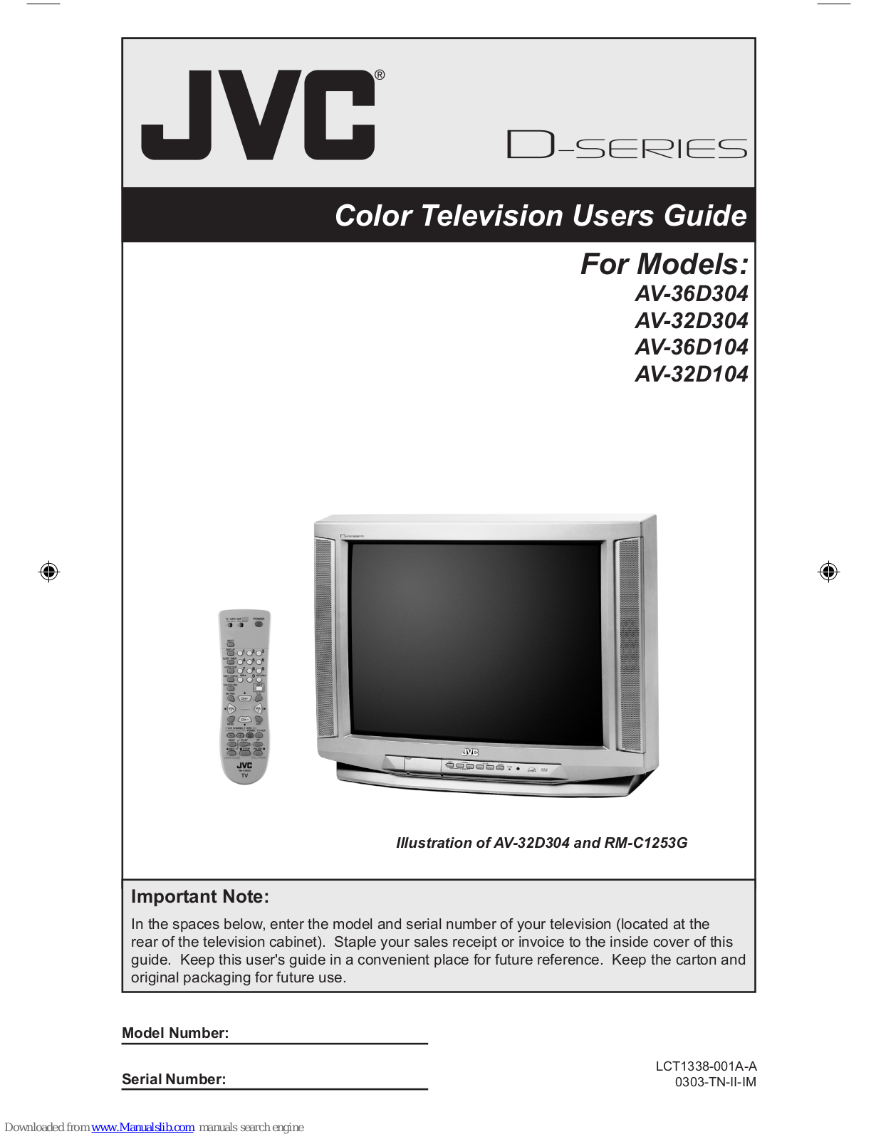 JVC AV-36D104, AV-36D304, AV-32D304 User Manual