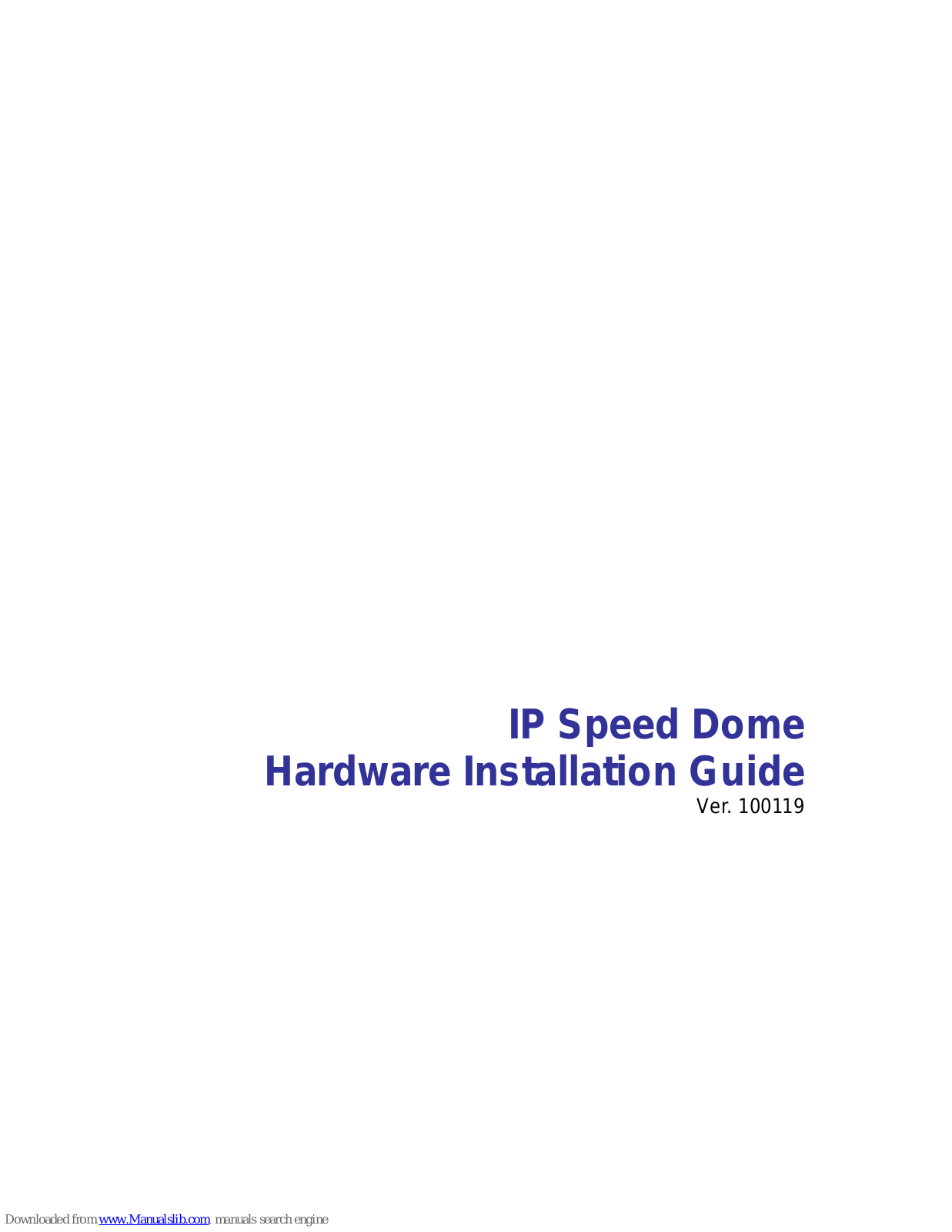 EyeView IPS-H110, IPS-H400, IPS-H220, IPS-H330 Hardware Installation Manual - ManualMachine.com