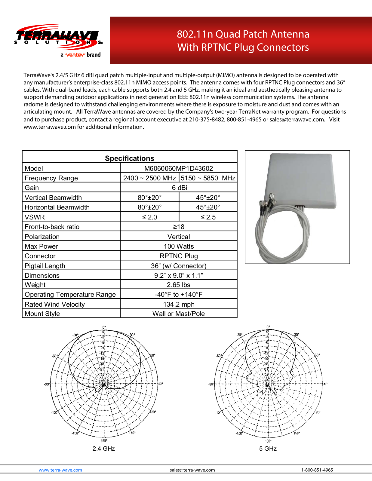 TerraWave M6060060MP1D43602 User Manual