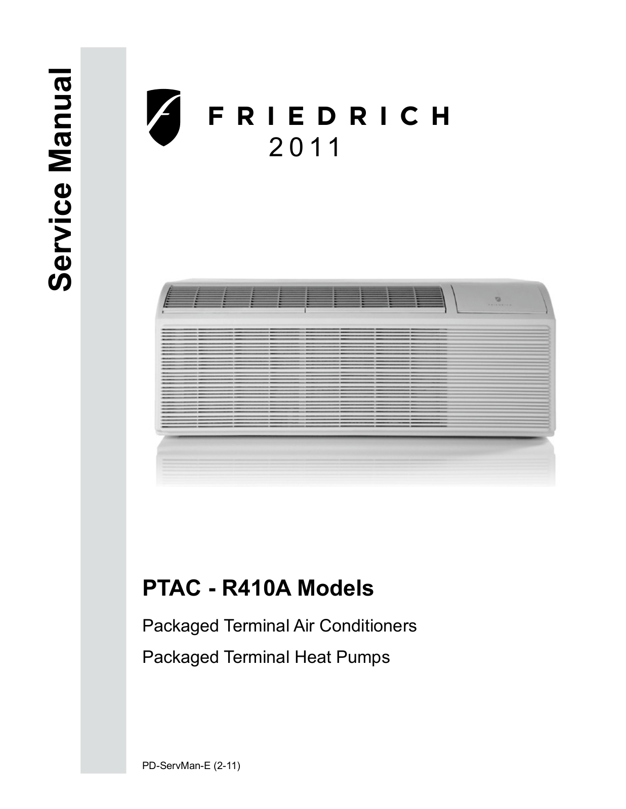 Friedrich PDE09R3SF, PDH07R3SF, PDE07R3SF, PDH07K3SF, PDH09K3SF Service manual