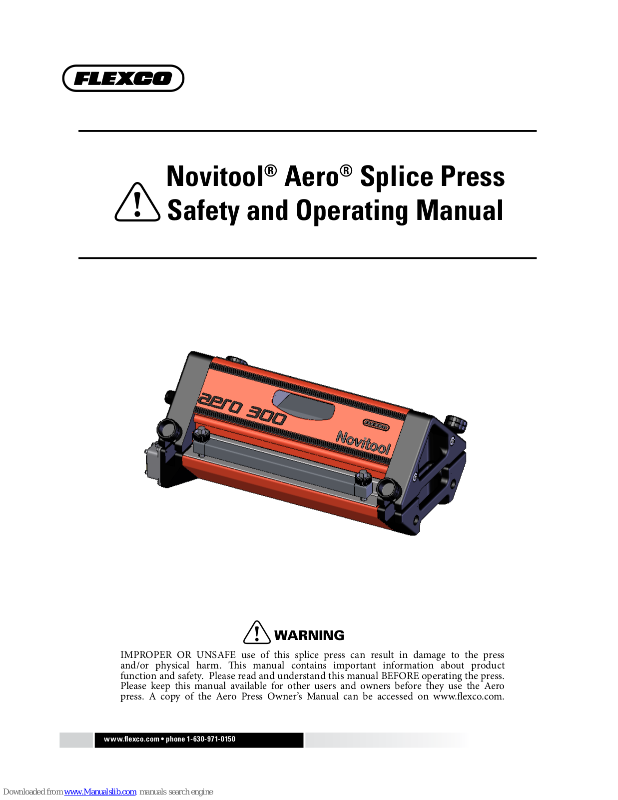 Flexco Novitool Aero 300 Safety And Operating Manual