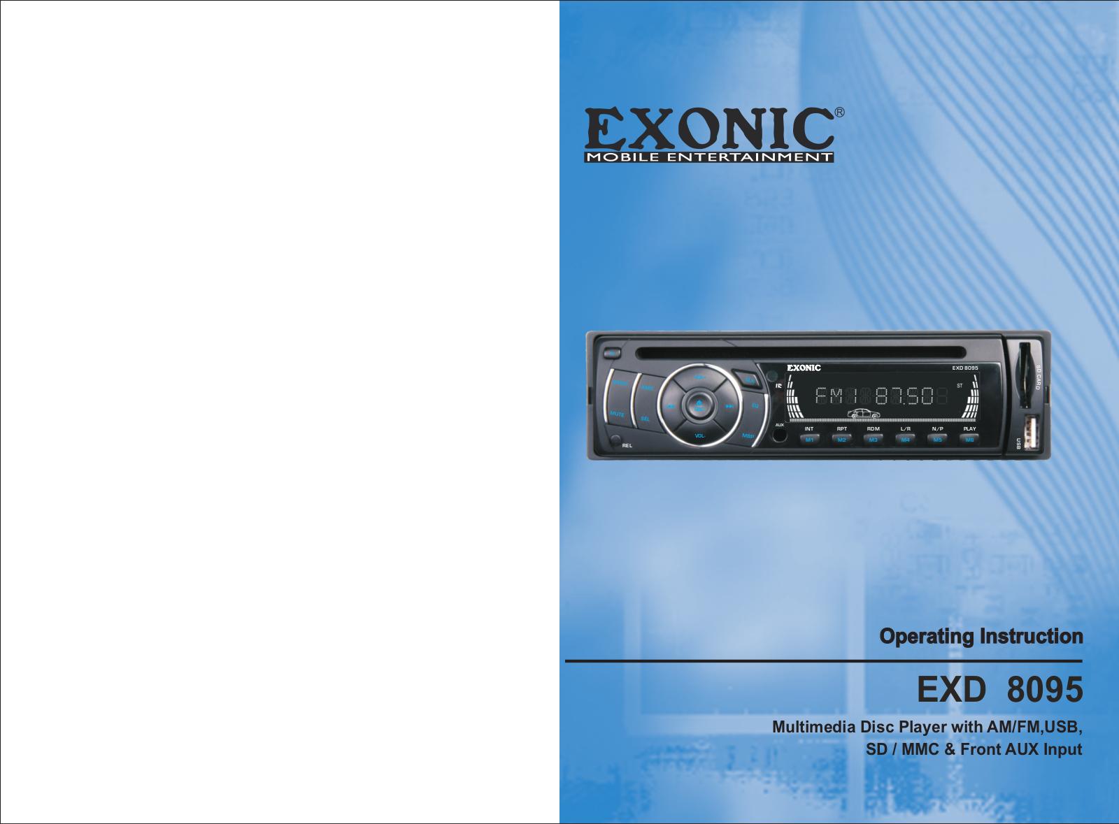 EXONIC EXD 8095 User Manual - ManualMachine.com