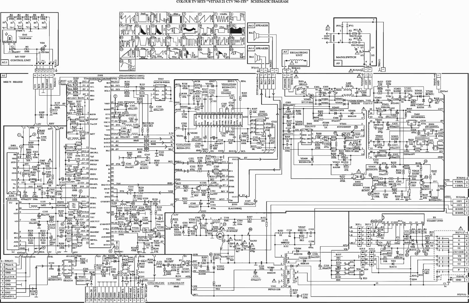 ВИТЯЗЬ 54CTV740-1TS Schematic