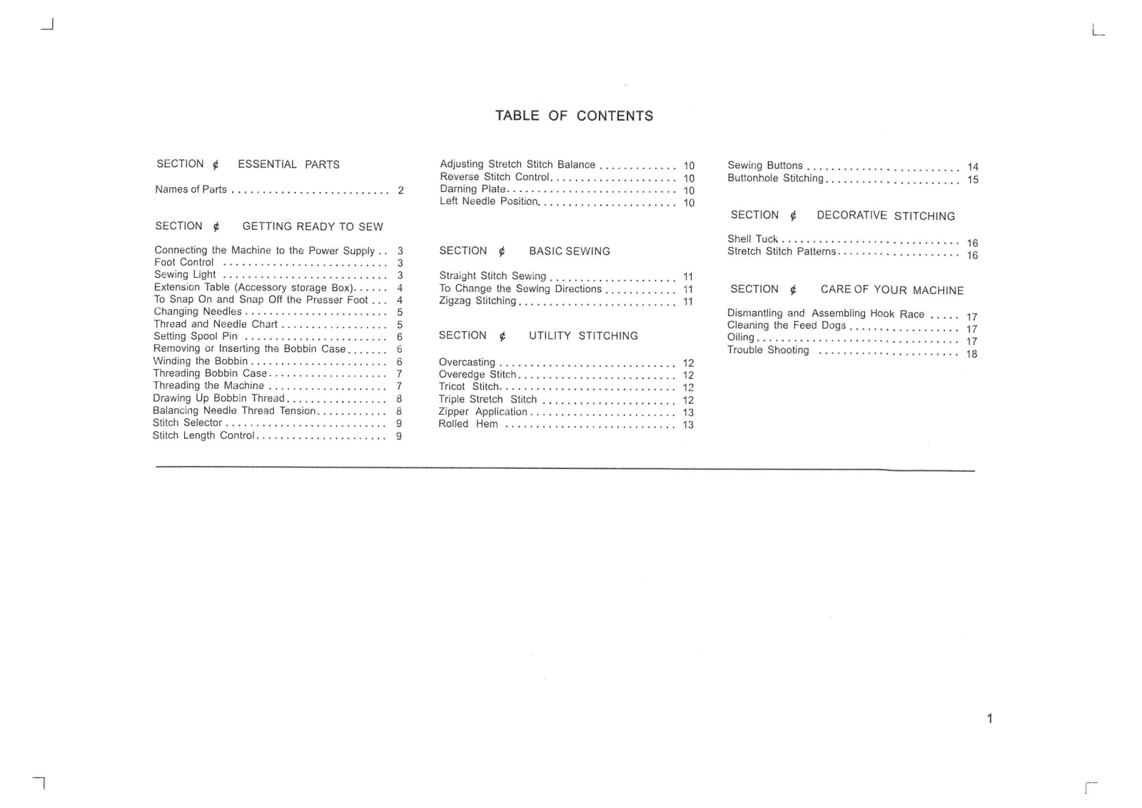 Necchi N215A User Manual