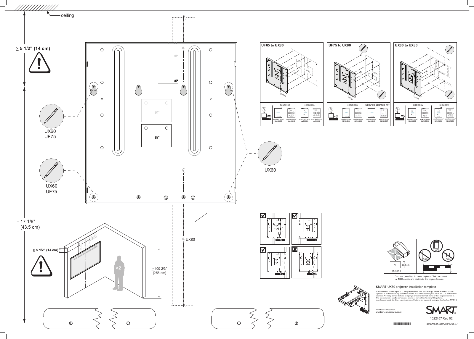 SMART UX80 Installation Template Manual - ManualMachine.com