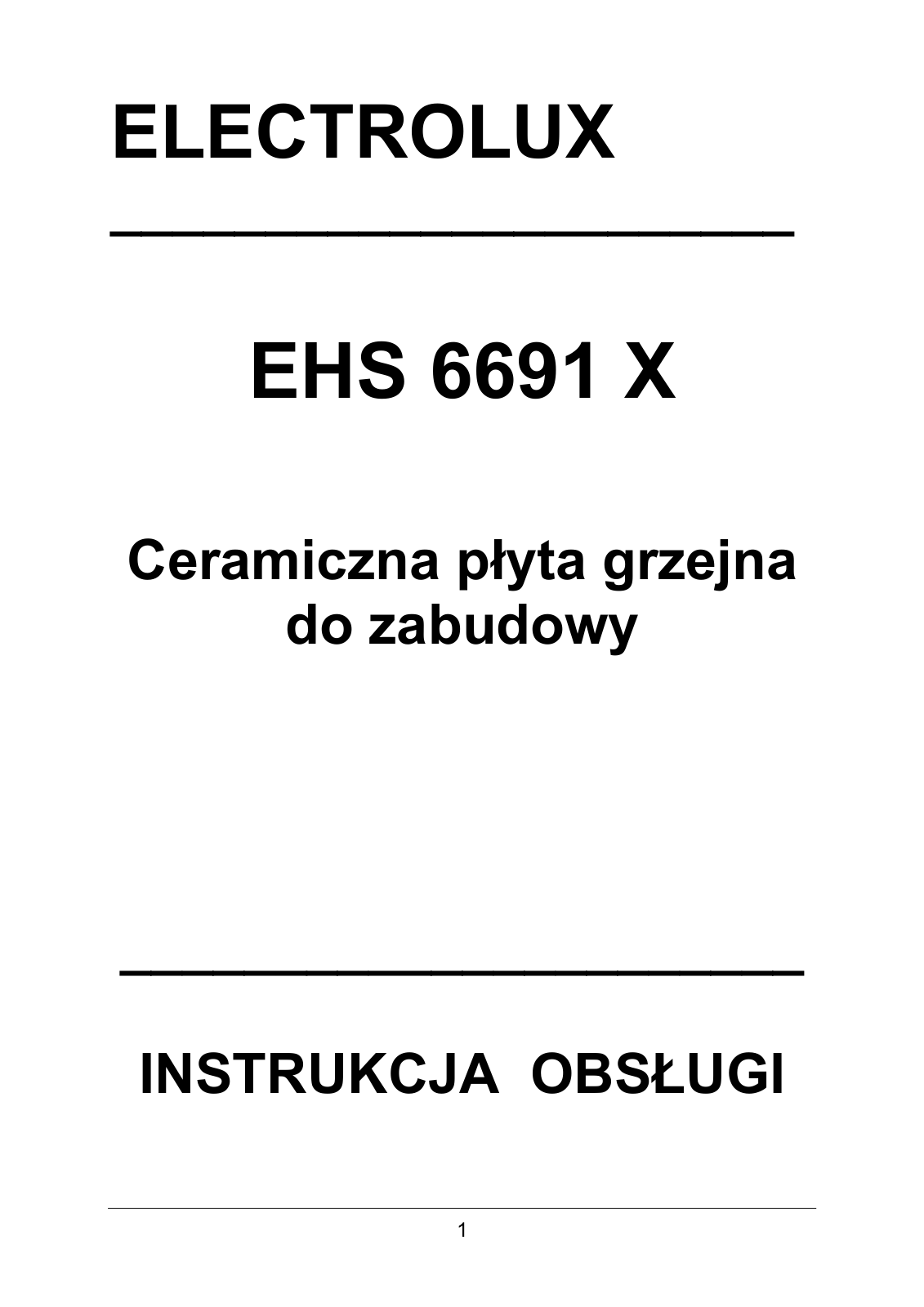 AEG EHS6691X User Manual