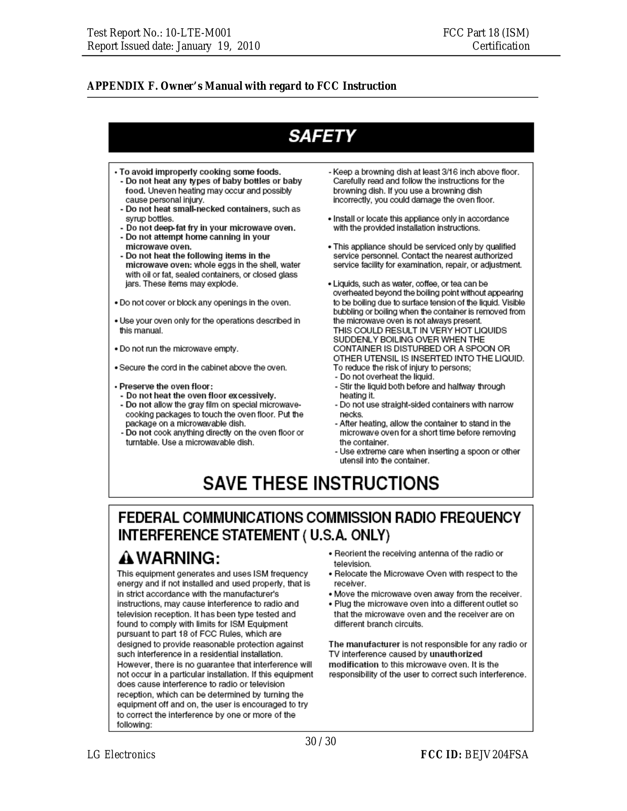 LG V204FSA Users manual