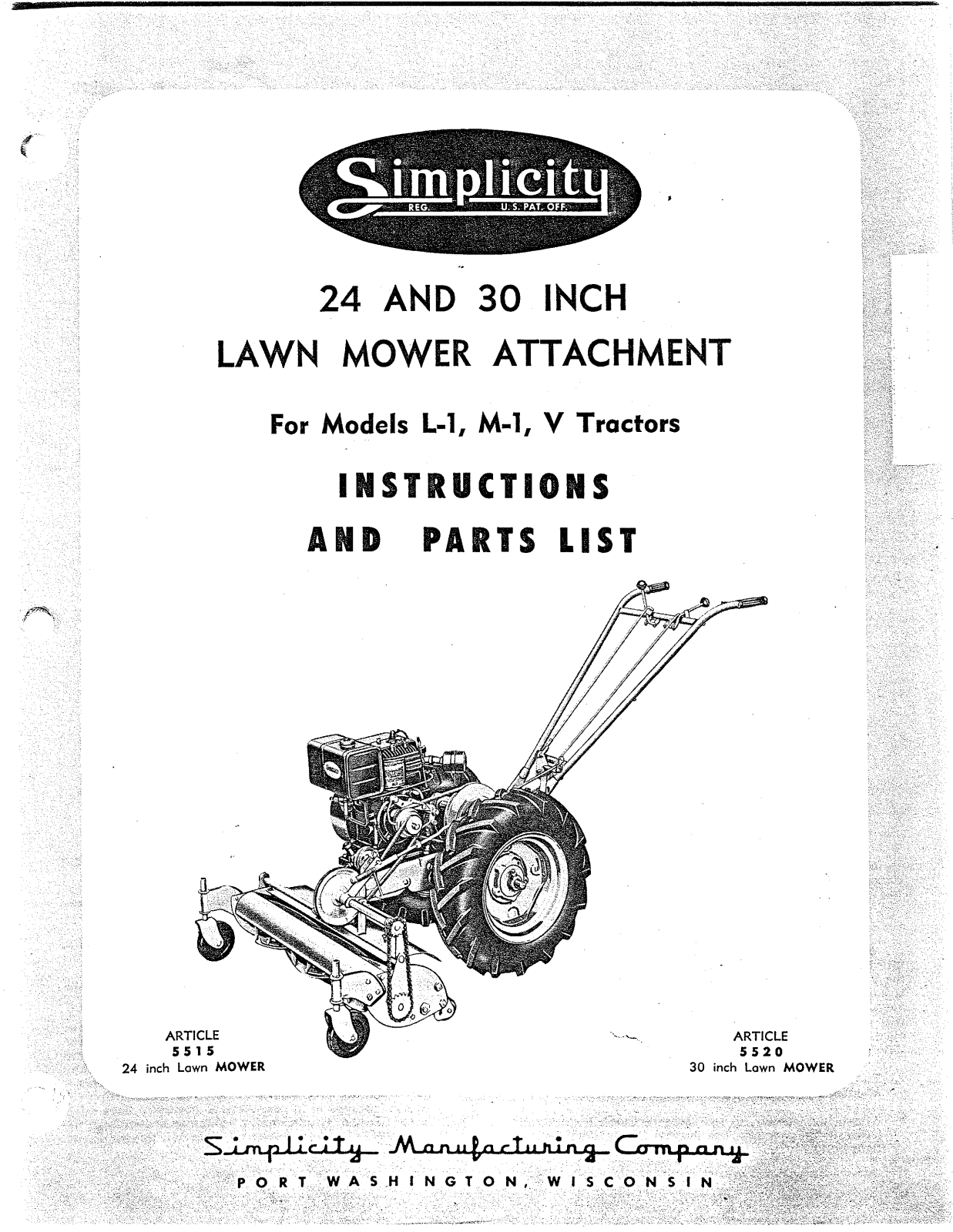 Simplicity L-1, M-1 User Manual