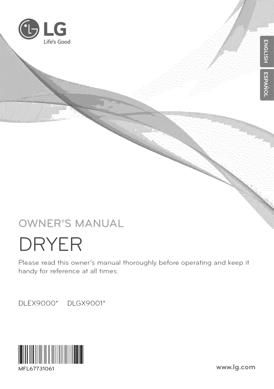 LG DLGX9001W, DLEX9000W, DLEX9000V/00 Owner’s Manual