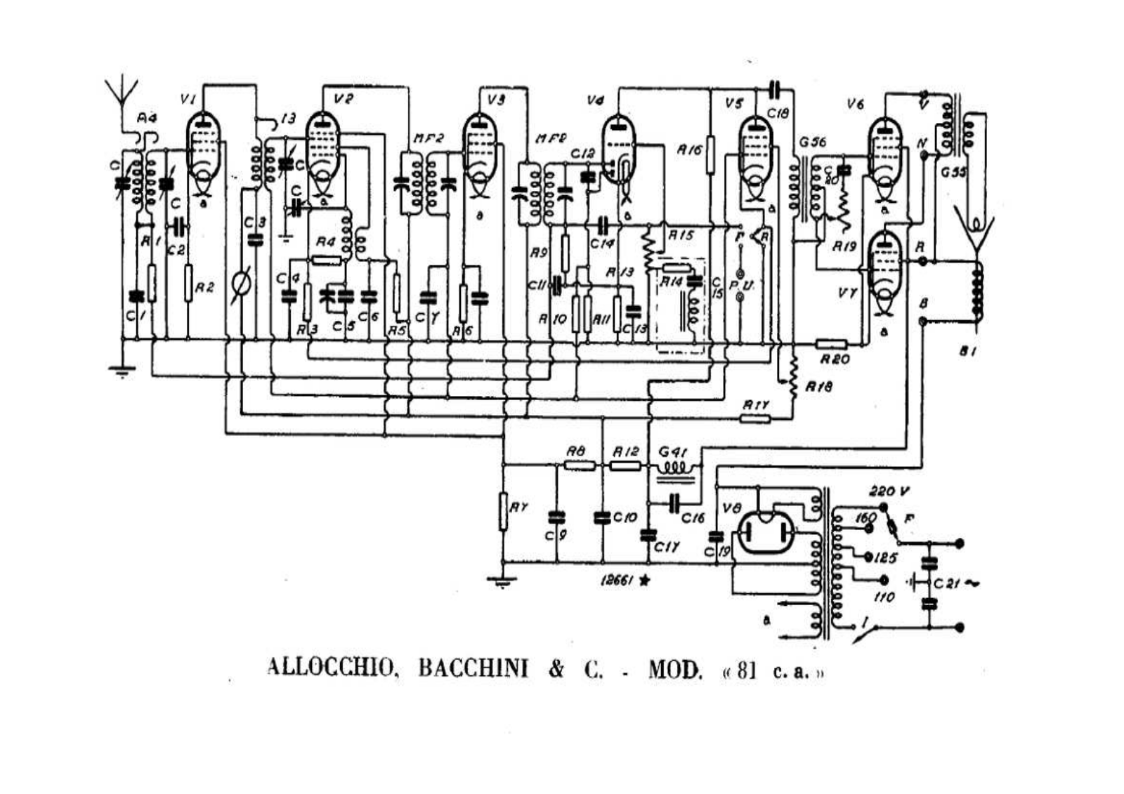 Allocchio Bacchini 81 ca schematic