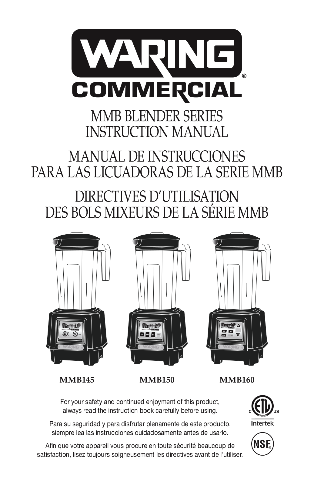 Waring MMB145 Installation Manual