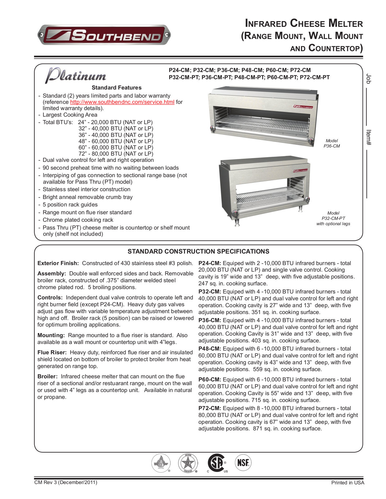 Southbend P24-CM User Manual