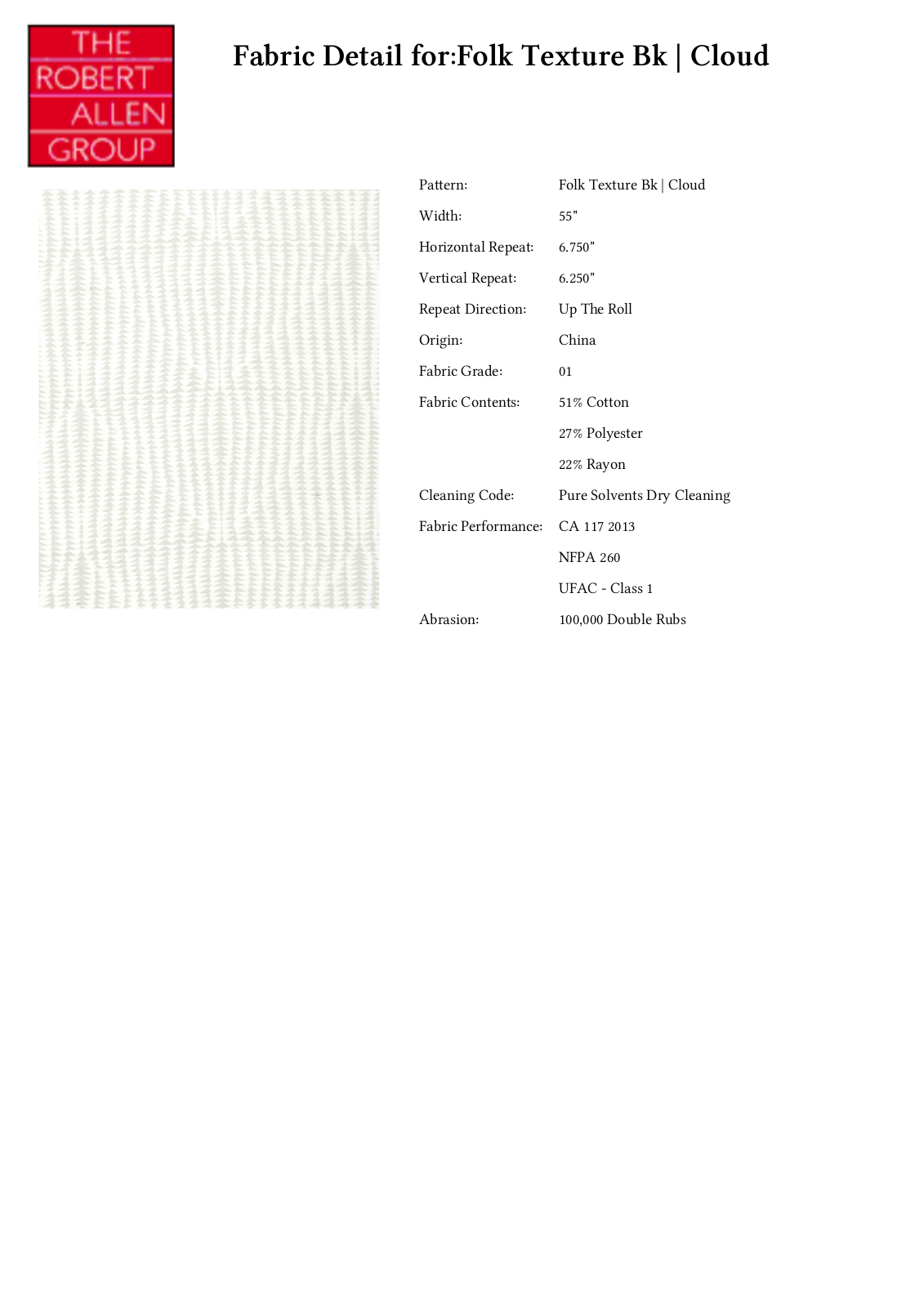 Robert Allen RALF1188 Specifications - ManualMachine.com