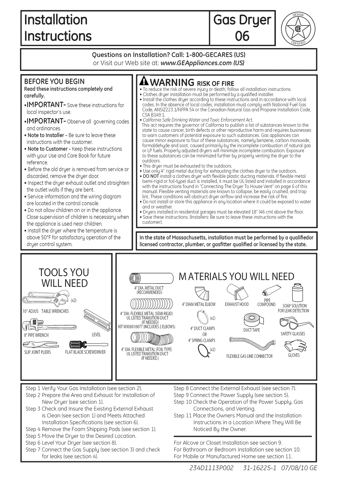 GE DNCD450GGAWC, GRDN510GM0WS, GTDN500GM0WS, GTDN500GM2WS, GTDP200GM2WW Installation Guide - ManualMachine.com