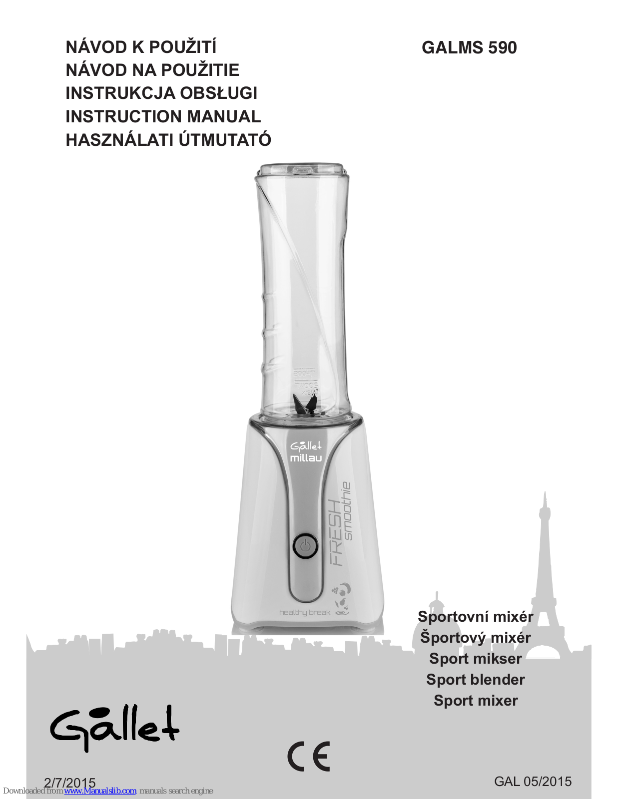 Gallet GALMS 590 Instruction Manual