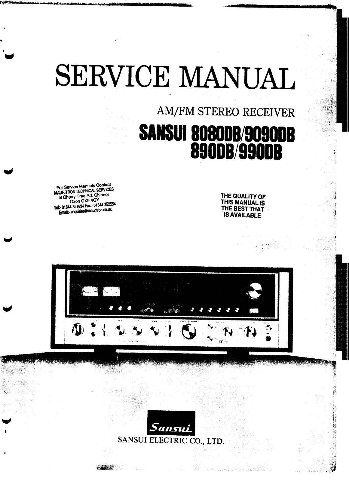 Sansui 8080-DB, 890-DB, 9090-DB, 990-DB Service manual