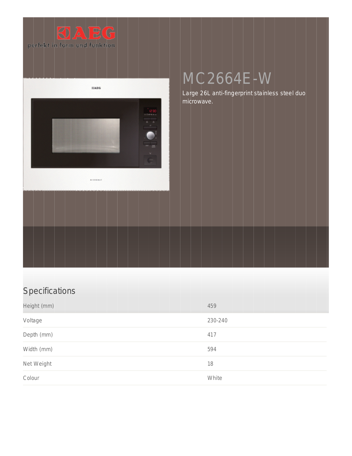 AEG MCD3885E-M User Manual