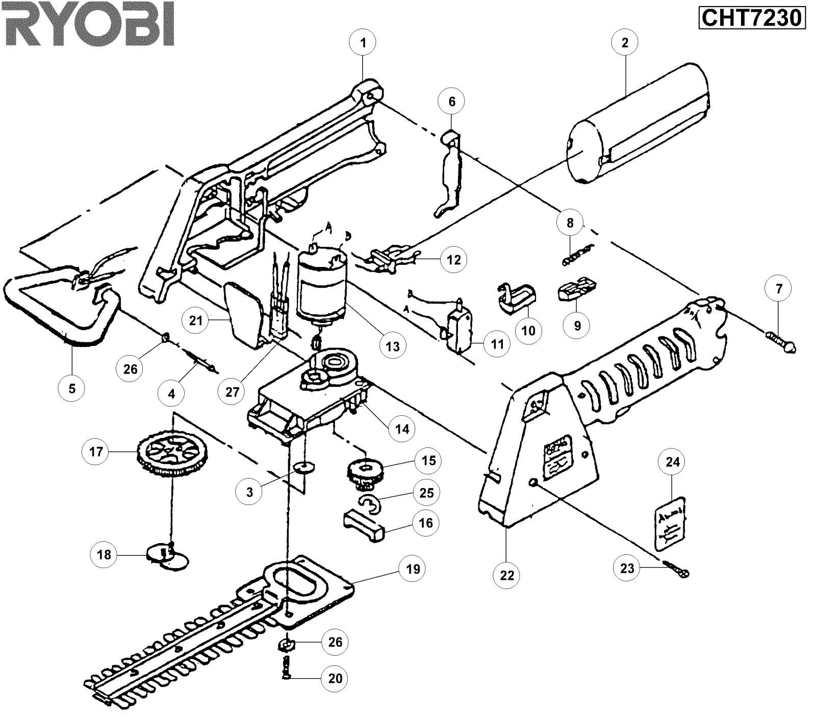 Ryobi CHT7230 User Manual