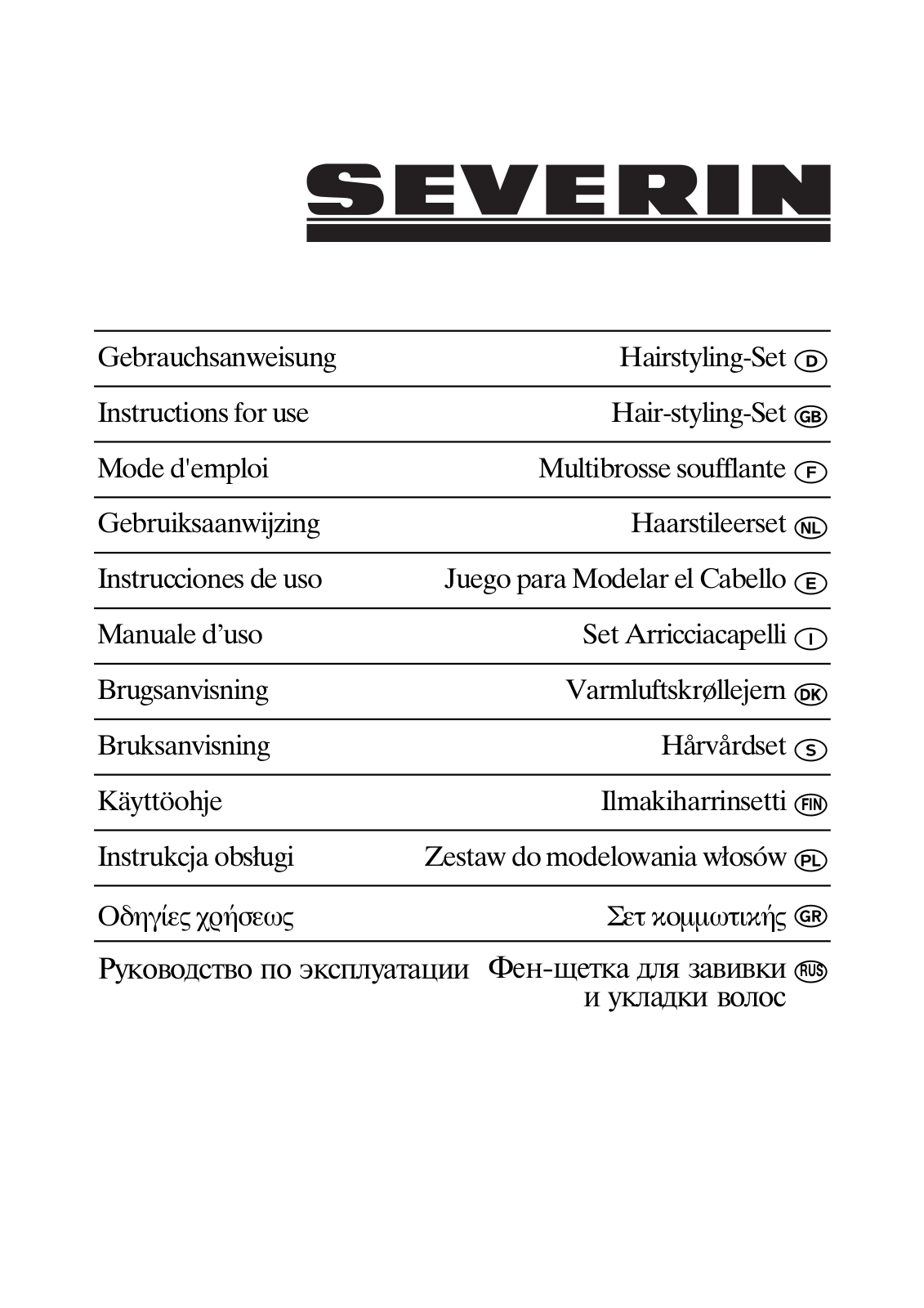 Severin WL 6857 User Manual