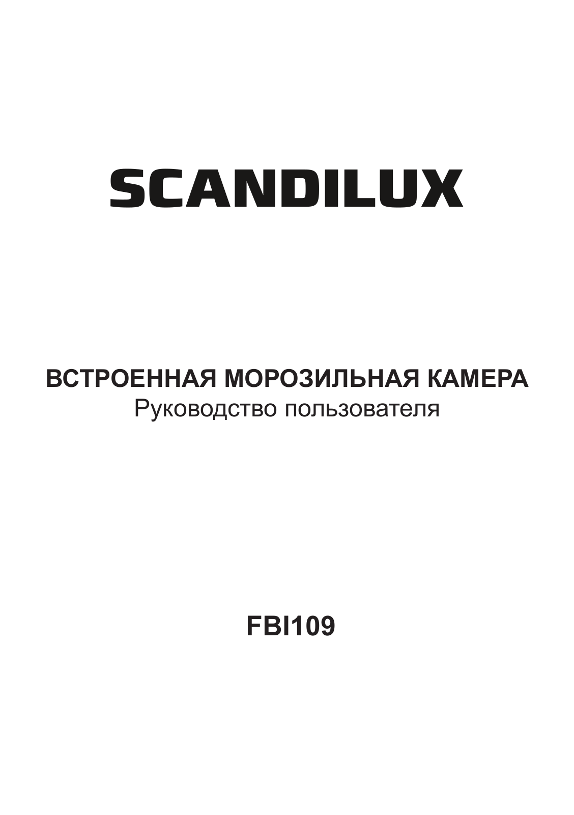 Scandilux FBI 109 User Manual