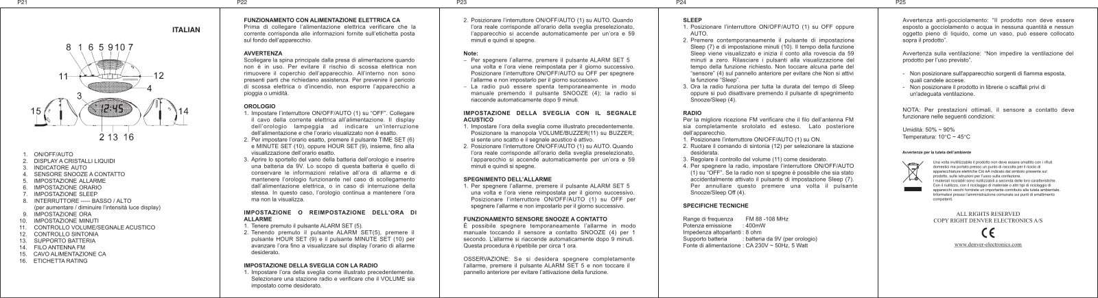 Denver CR-715 User Manual