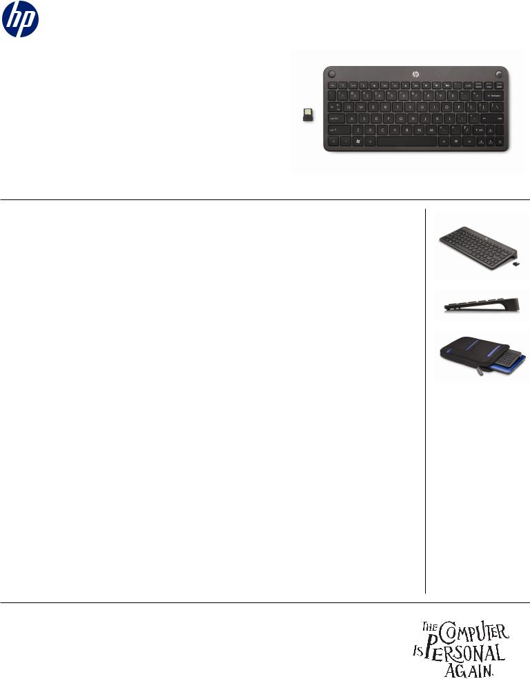 HP Wireless Mini Keyboard DATASHEET