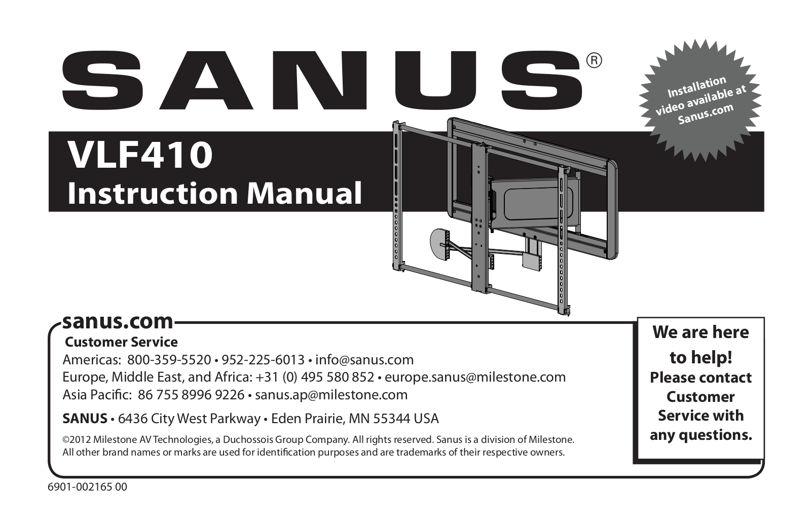 Sanus VLF410 User Manual