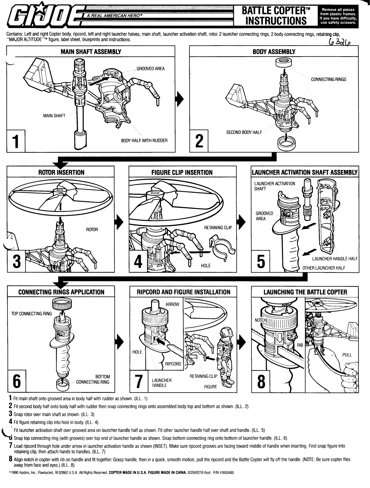 HASBRO GIJoe BattleCopter User Manual