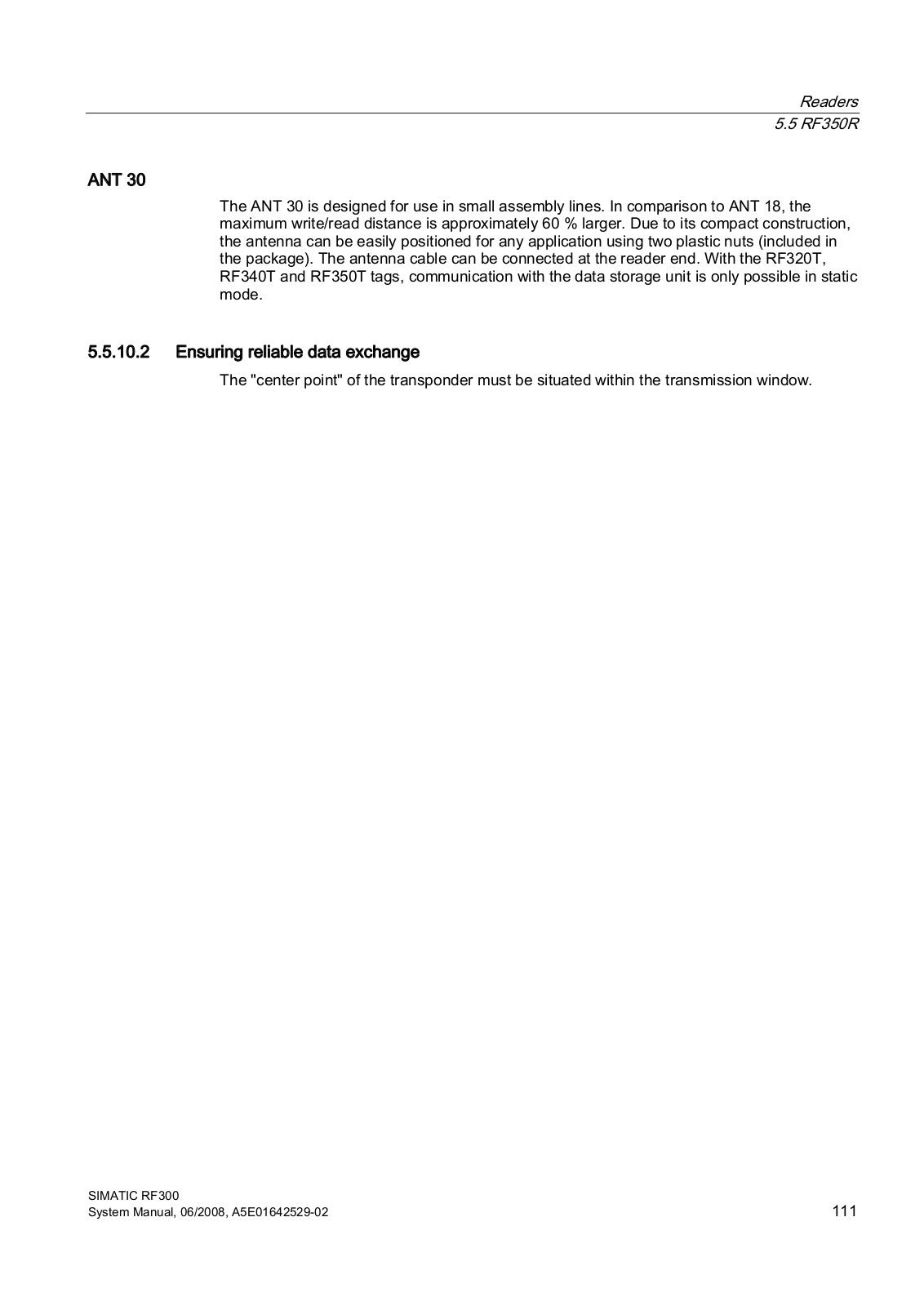 Siemens RF310R User Manual